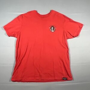 Sullen Lei Low T Shirt Mens 2XL Red Cotton Hawaiian girl and a skull Graphics